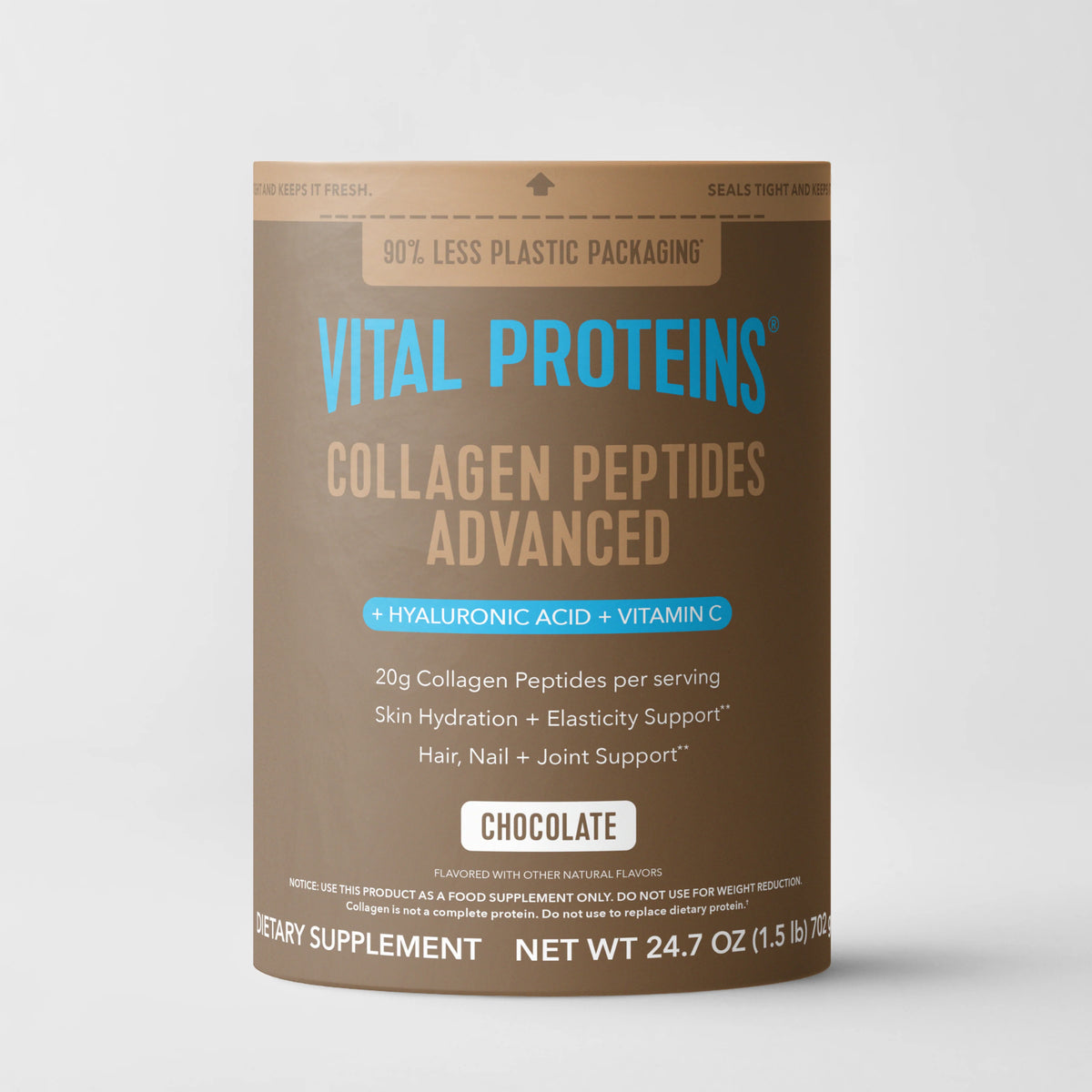 Chocolate Collagen Peptides Advanced - with Hyaluronic Acid & Vitamin C